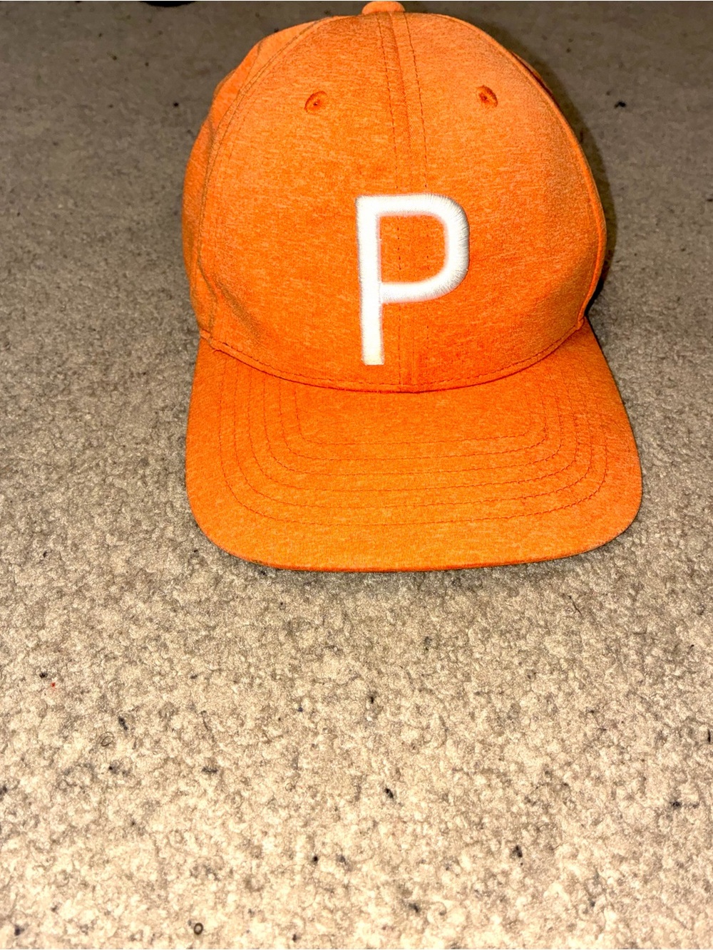 Puma Orange Baseball Cap with White 'P' Logo